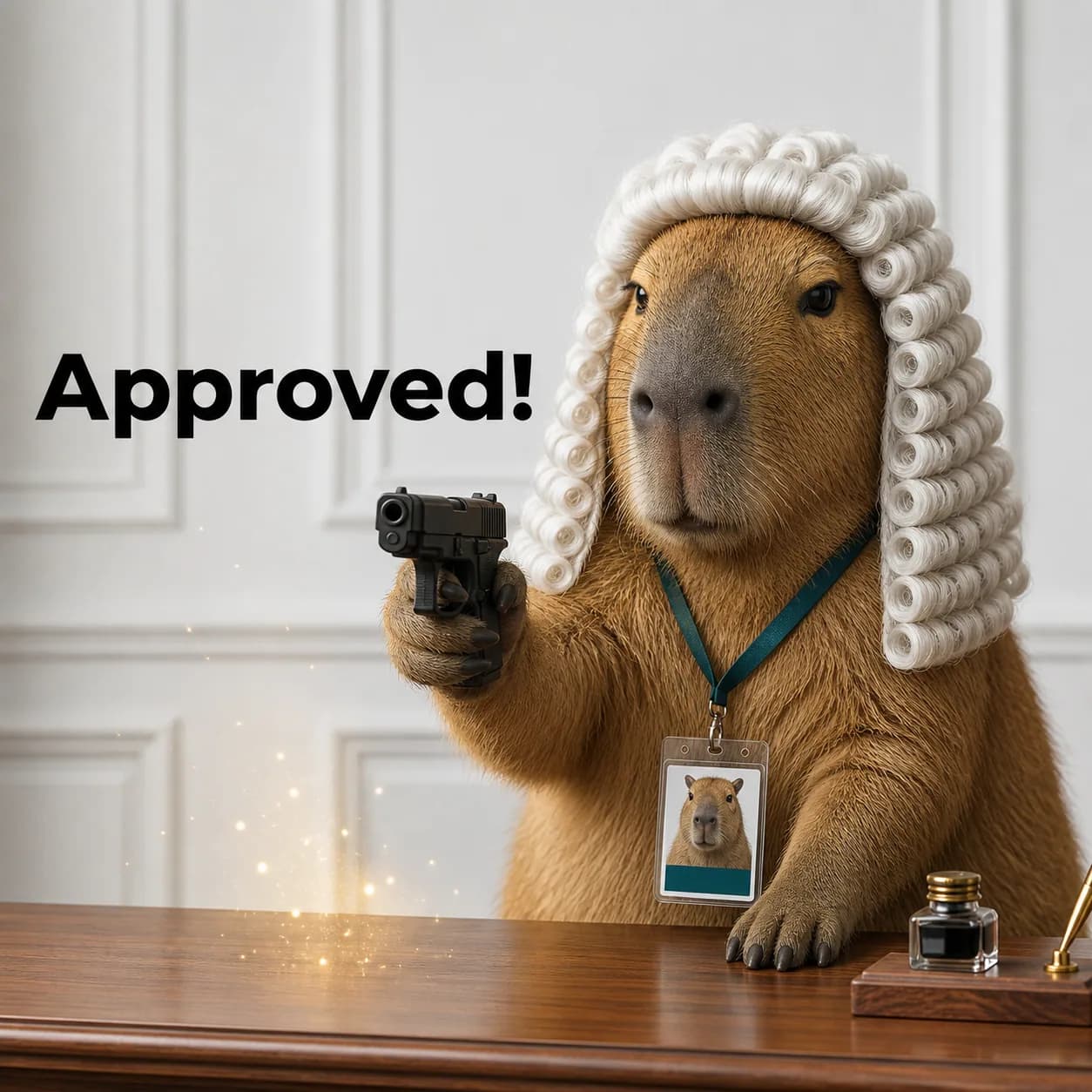 Approved Judge Gunified Capybara gunified animal portrait