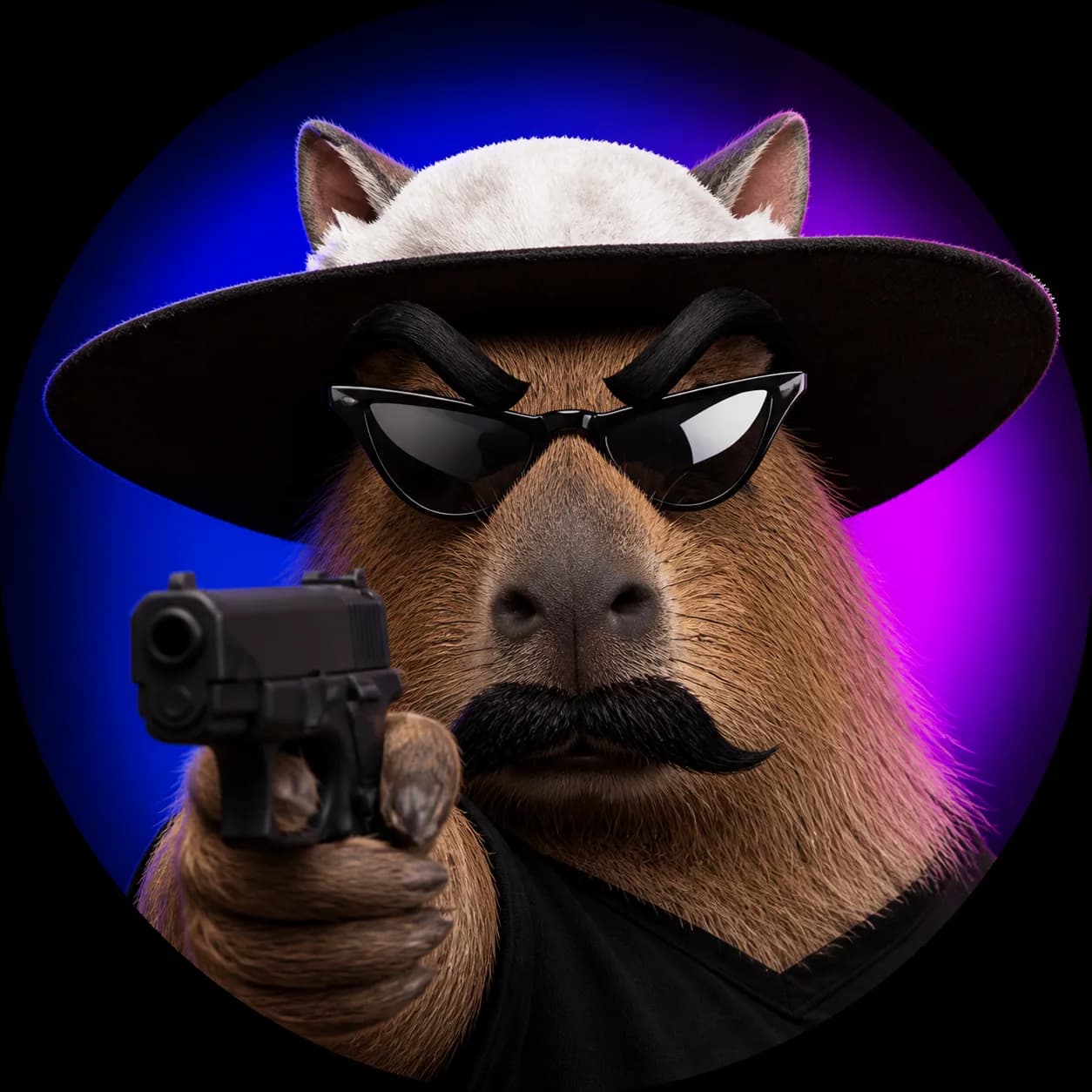 Assemble Gaming Gunified Capybara gunified animal portrait